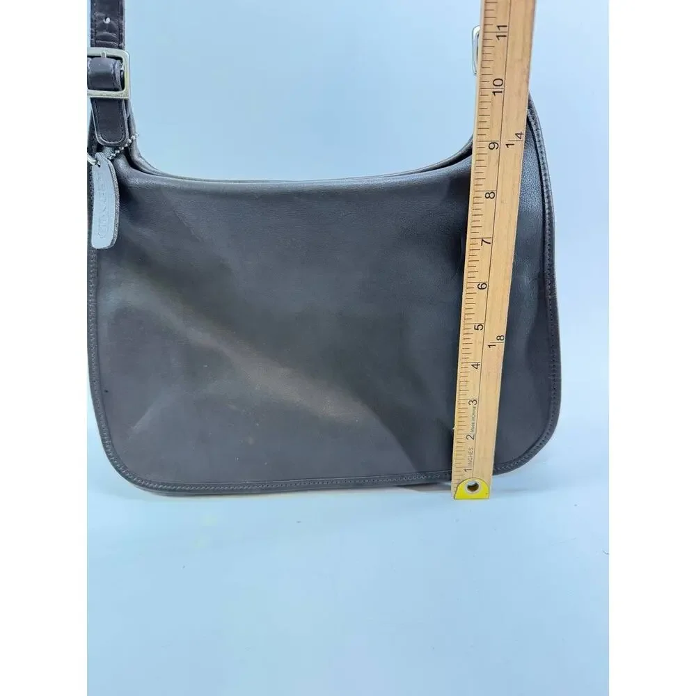 Vintage Coach 9134 Gray Leather Shoulder Bag Purse USA Costa Rica Women's